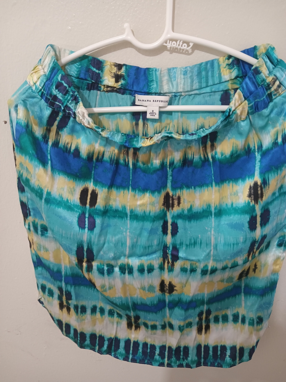 Banana Republic Aqua & Teal Printed Skirt
